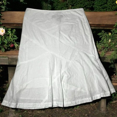 Vintage Calvin Klein Jeans White Cotton Flared Skirt Size Small | Y2K Minimalist  | eBay | eBay CA