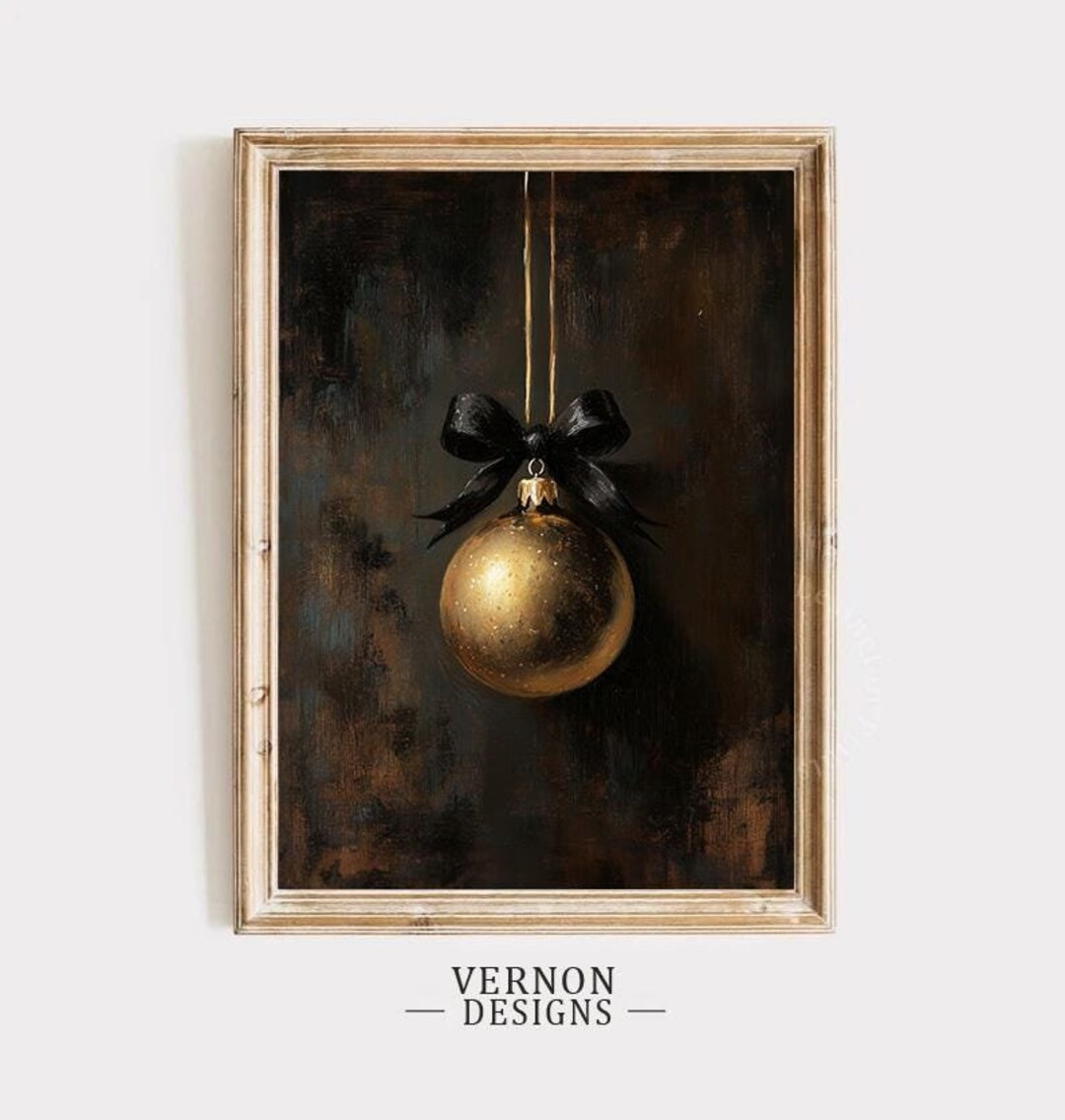 Vintage Moody Christmas Ornament Print, Christmas Printable Wall Art, Christmas Prints Winter Wal... | Etsy (US)