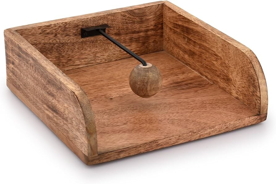 Rustic Farmhouse Wood Napkin Holder, Napkin Holder for kitchen Tables, Counter tops, Indoor and o... | Amazon (US)