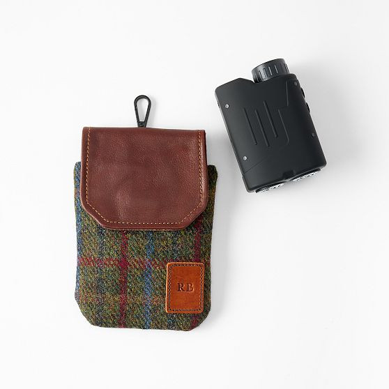 Leather and Tweed Golf Rangefinder Case | Mark and Graham