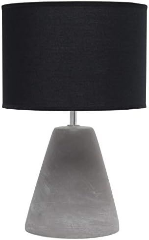 Simple Designs LT2059-BLK Pinnacle Concrete Table Lamp, Black | Amazon (US)