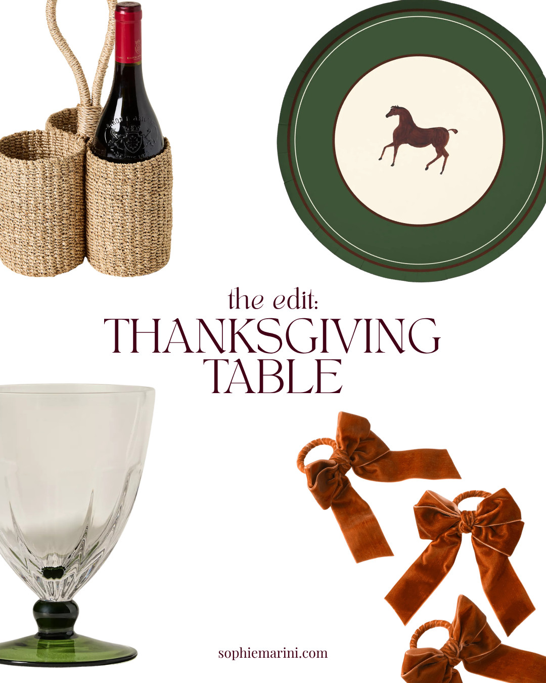 Thanksgiving table featuring glass goblets, velvet bow napkin rings, fall colored taper candles and more  

 #LTKSeasonal #LTKHome