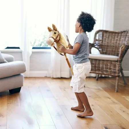Jhomerit Sale Stick Horse Riding Toy Wooden Pole Fun Pretend Play with Realistic Sound Effects for Boys Girls Gift Idea for Boys Age 3 4 5 6 Year Old Birthday Christmas (Khaki) | Walmart (US)