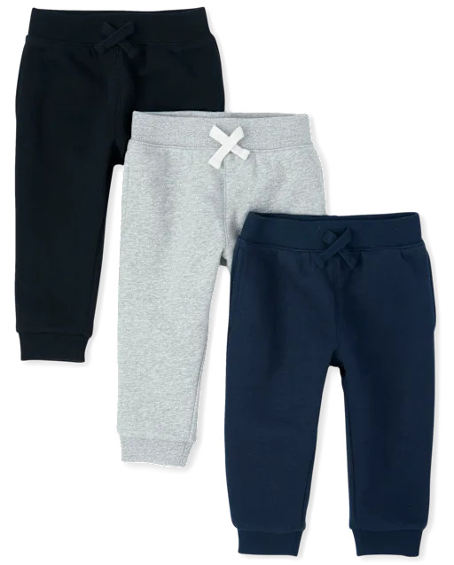Baby And Toddler Boys Fleece Jogger Pants 3-Pack - Multi | The Children's Place
