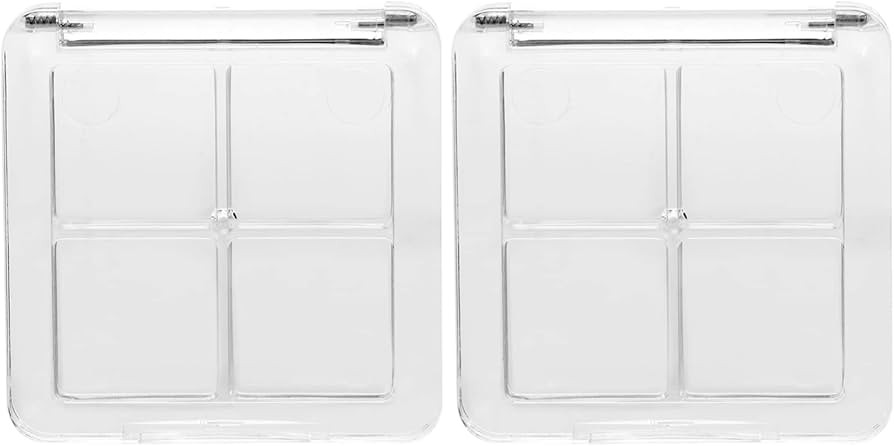 Beaupretty 2pcs Empty Lipstick Palette Eyeshadow Powder Palette Pigment Tray Refillable Highlighters Container Holder Case for Women Girls Ladies | Amazon (US)