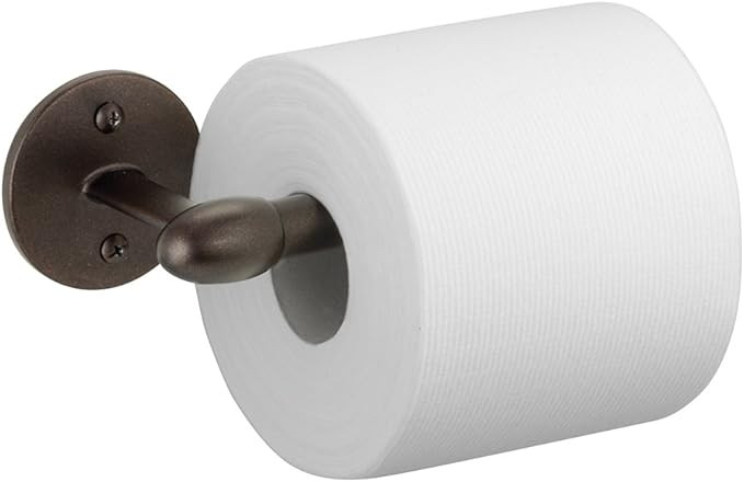 iDesign Orbinni Steel Wall Mount Toilet Paper Dispenser - 7" x 2.5" x 3.5", Bronze | Amazon (US)