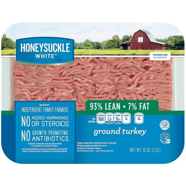 Honeysuckle White Fresh 93% Lean Ground Turkey - 1lb | Target