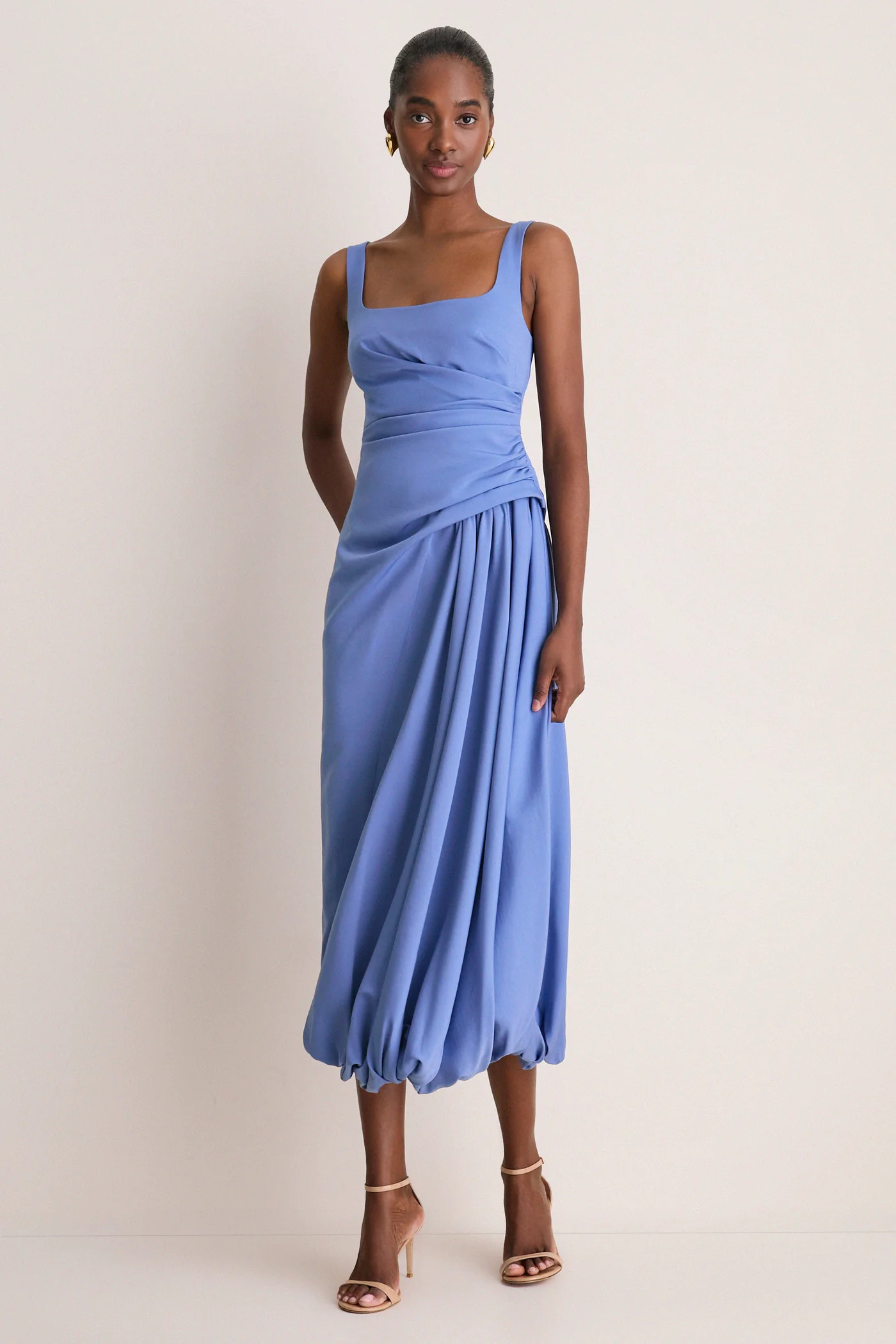 Bluebell Faille Scoop Neck Bubble Dress | Tuckernuck (US)