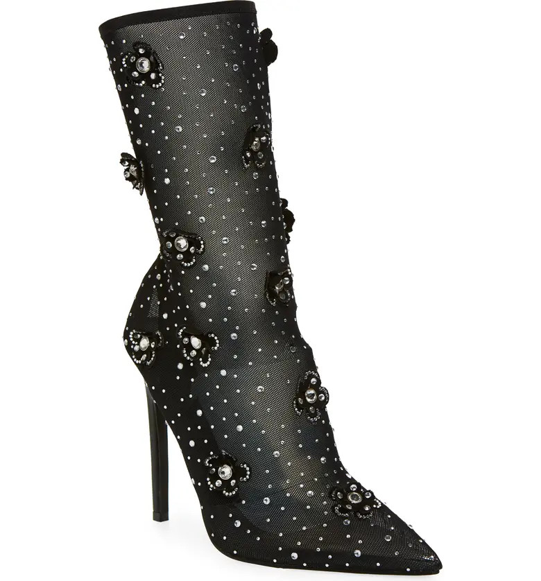 AZALEA WANG Marlowe Embellished Pointed Toe Boot (Women) | Nordstrom | Nordstrom