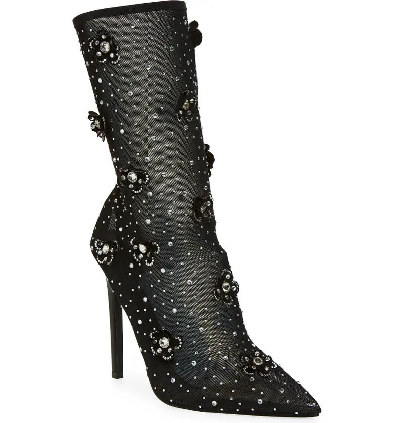 AZALEA WANG Marlowe Embellished Pointed Toe Boot (Women) | Nordstrom | Nordstrom