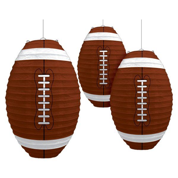 Amscan Football-Shaped Paper Lanterns, 12", 2 Per Pack, Set Of 3 Packs | Walmart (US)