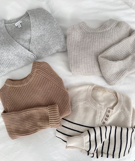 A few of my favorite sweaters // petite friendly crewneck and v-neck sweaters Clockwise from top left: 
•Topshop waffle v neck cardigan xs (I wear with sleeves cuffed up). The quince alpaca one is a very close similar but is a lighter thinner weight 
•Everlane alpaca crew sweater has a slight oversized fit xxs 
•Sezane striped sweater xxs 
•Quince camel cotton sweater Xs is petite friendly and nice for those who want something low maintenance and without wool. though I really love their alpaca blend (light weight) and textured cashmere fisherman sweater (medium weight and super soft) liked below! 

#petite

#LTKstyletip #LTKSeasonal