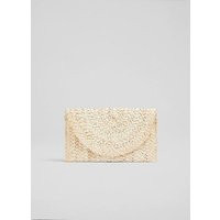 Dove Natural Straw Envelope Clutch, Natural | L.K. Bennett (UK)