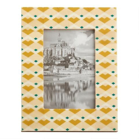 Marigold Yellow Geo Bone Frame | World Market