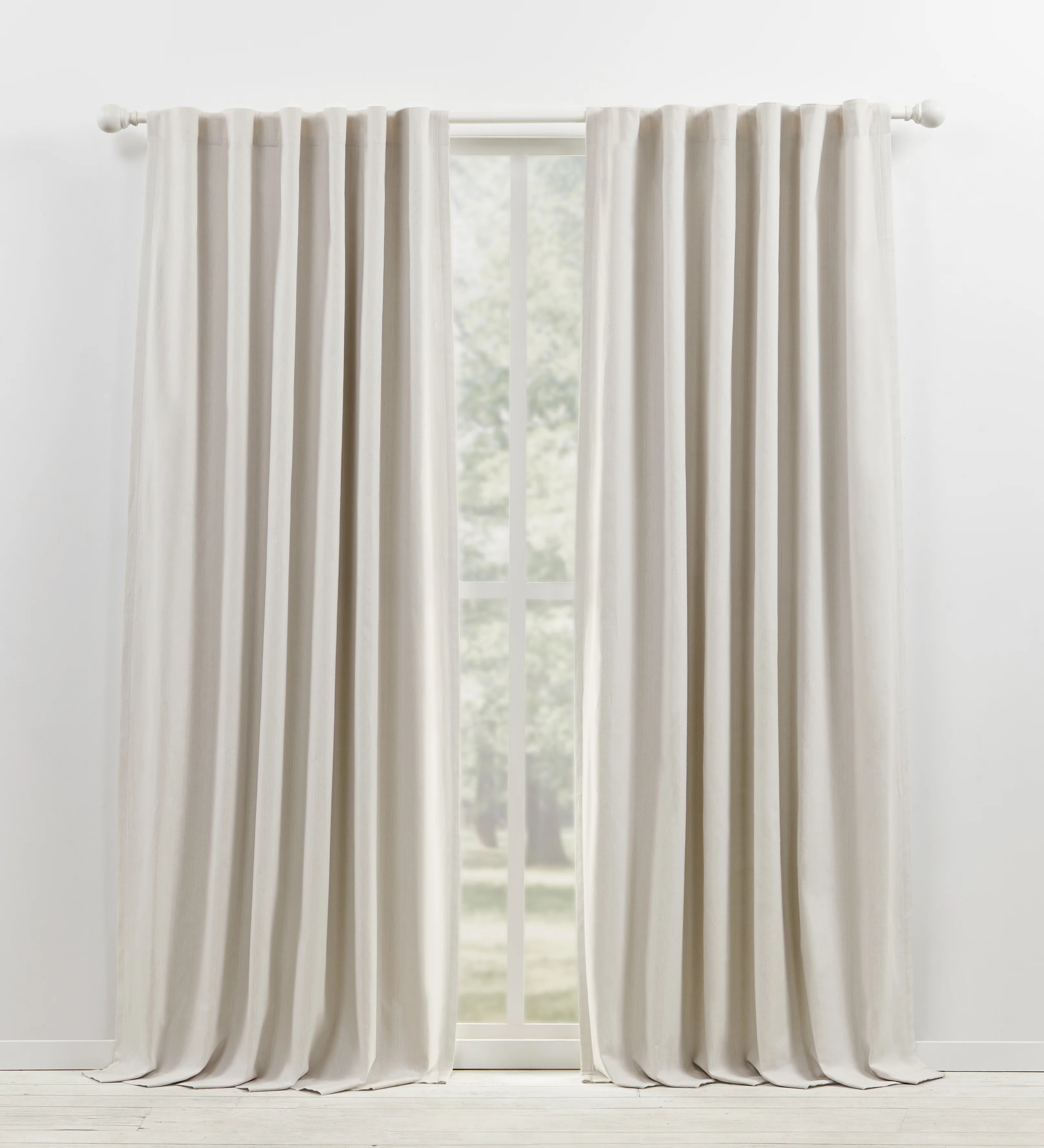 Lauren Ralph Lauren Sallie Blackout Heavy Cotton/Linen Blend with Lining Back Tab/Rod Pocket Curt... | Wayfair North America