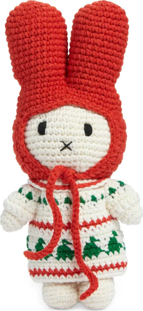 Just Dutch Miffy Dutch Rabbit Christmas Dress Stuffed Animal | Nordstrom | Nordstrom