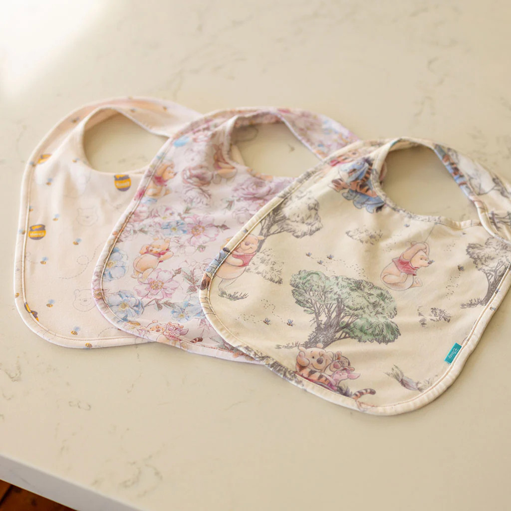 Winnie the Pooh Multi Baby Bib Set | Disney Hundred Acre Wood | Posh Peanut