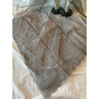 Lovely Original Vintage Mellow Sheer Semi-Sheer Flocked Square Scarf Black Floral | Etsy (US)