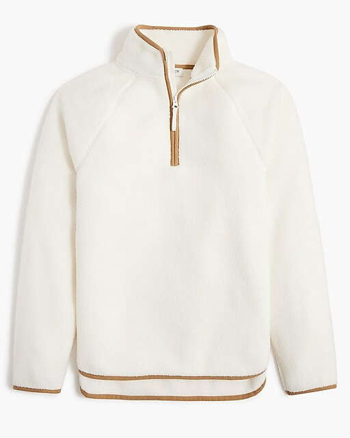 Sherpa half-zip tunic pullover | J.Crew Factory