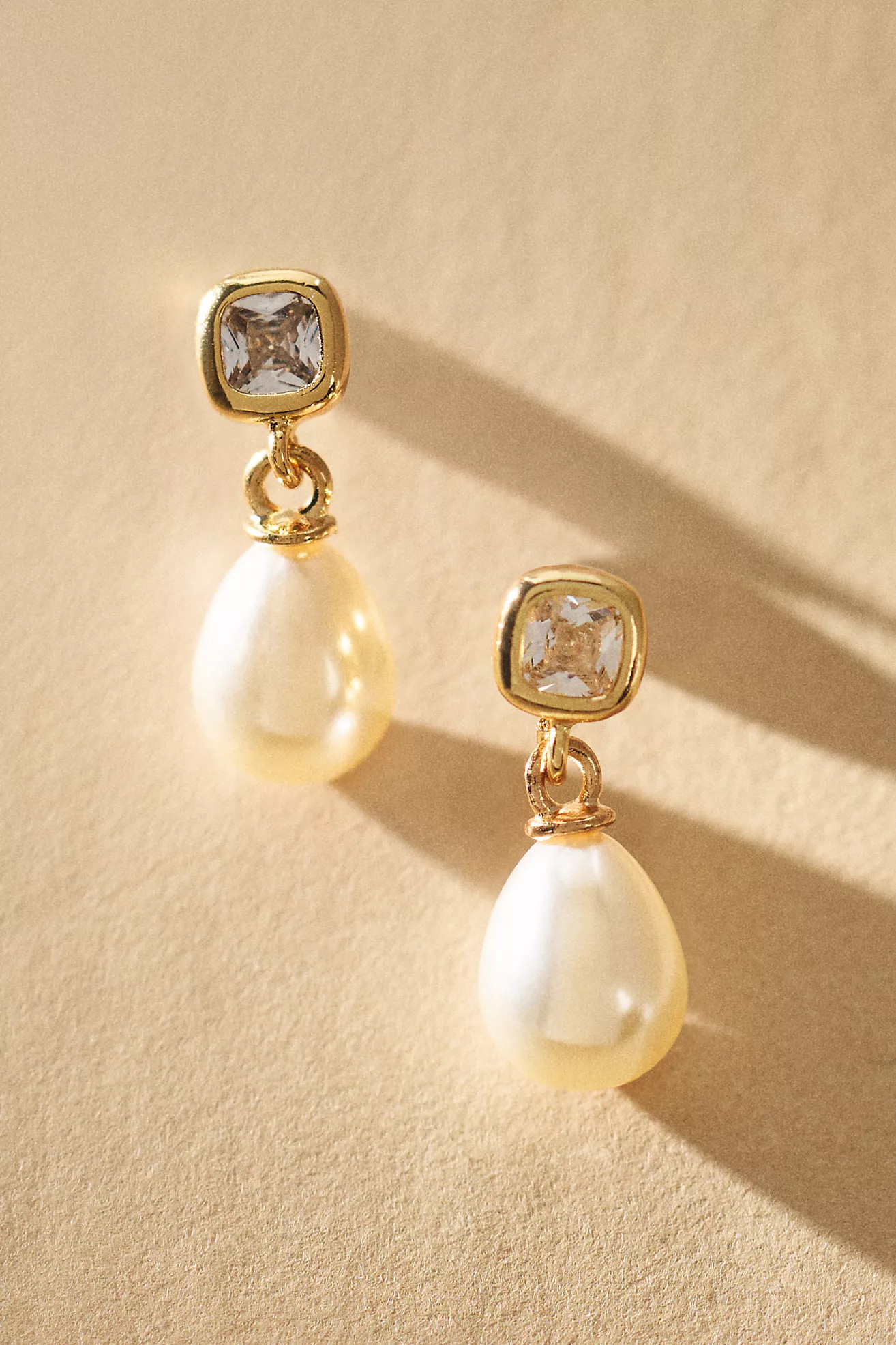Studio Bride Micro Bezel Pearl Drop Earrings | Anthropologie (US)