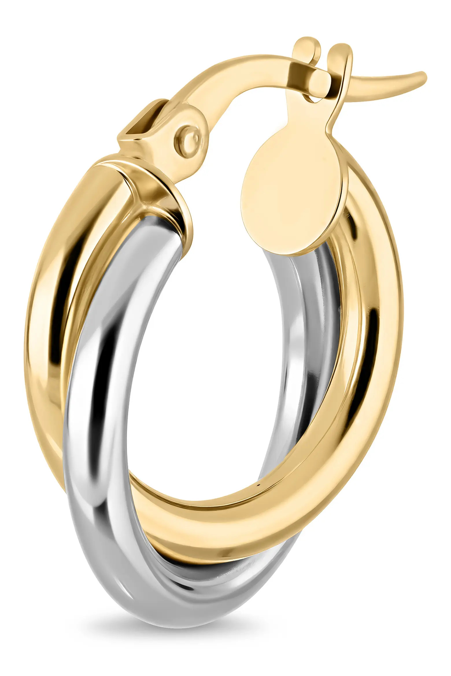 14K Gold Two-Tone Double Hoop Earrings (Women) | Nordstrom | Nordstrom