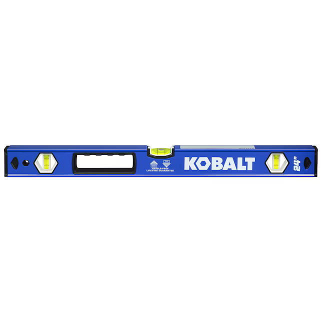 Kobalt Aluminum 24-in 3 Vial Box Beam Level | Lowe's
