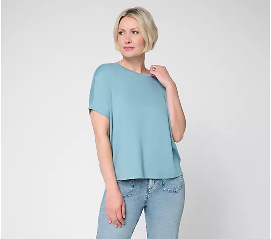 Peace Love World Crew Neck Comfy Dolman Top - QVC.com | QVC