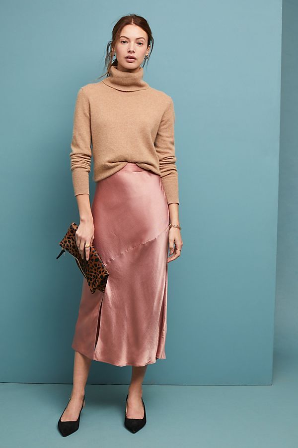 Bias Satin Skirt | Anthropologie (US)