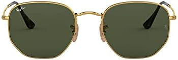 Ray-Ban unisex-adult Rb3548n Hexagonal Flat Lens Hexagonal Sunglasses | Amazon (US)