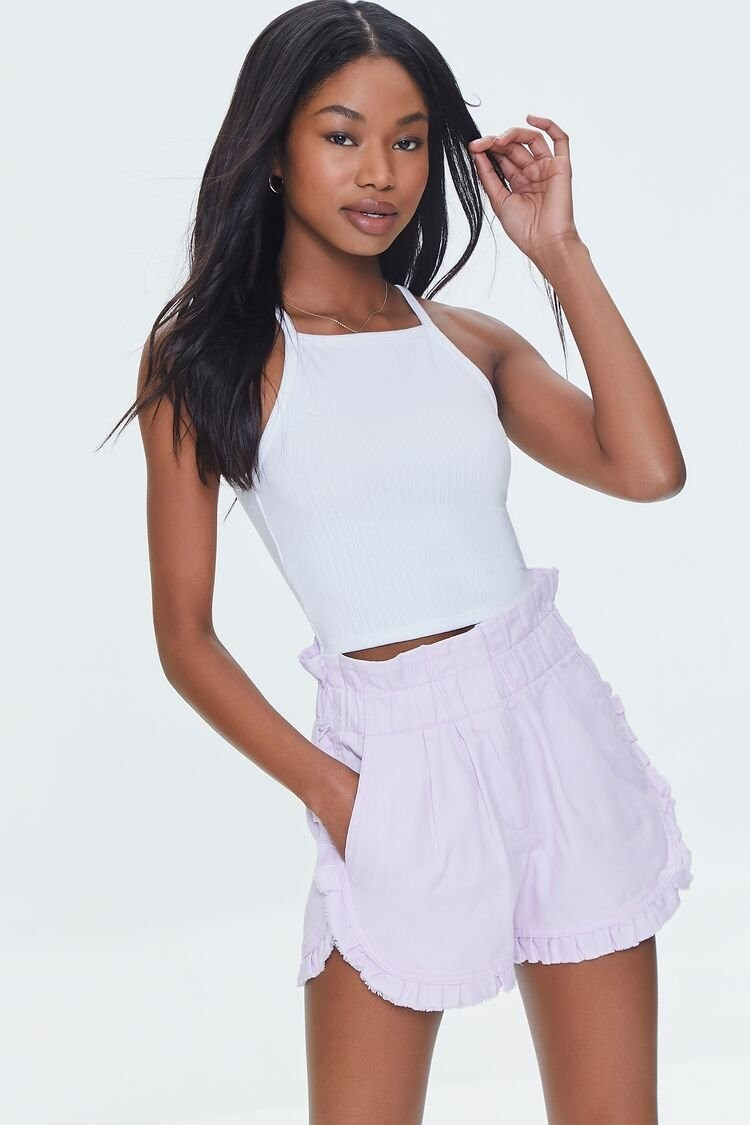 Cotton Paperbag Shorts | Forever 21 | Forever 21 (US)
