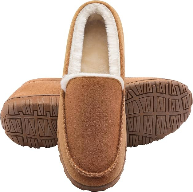 Men's Slippers Indoor Outdoor Warm Soft Plush Memory Foam House Slippers for Men Comfortable Bedr... | Amazon (US)