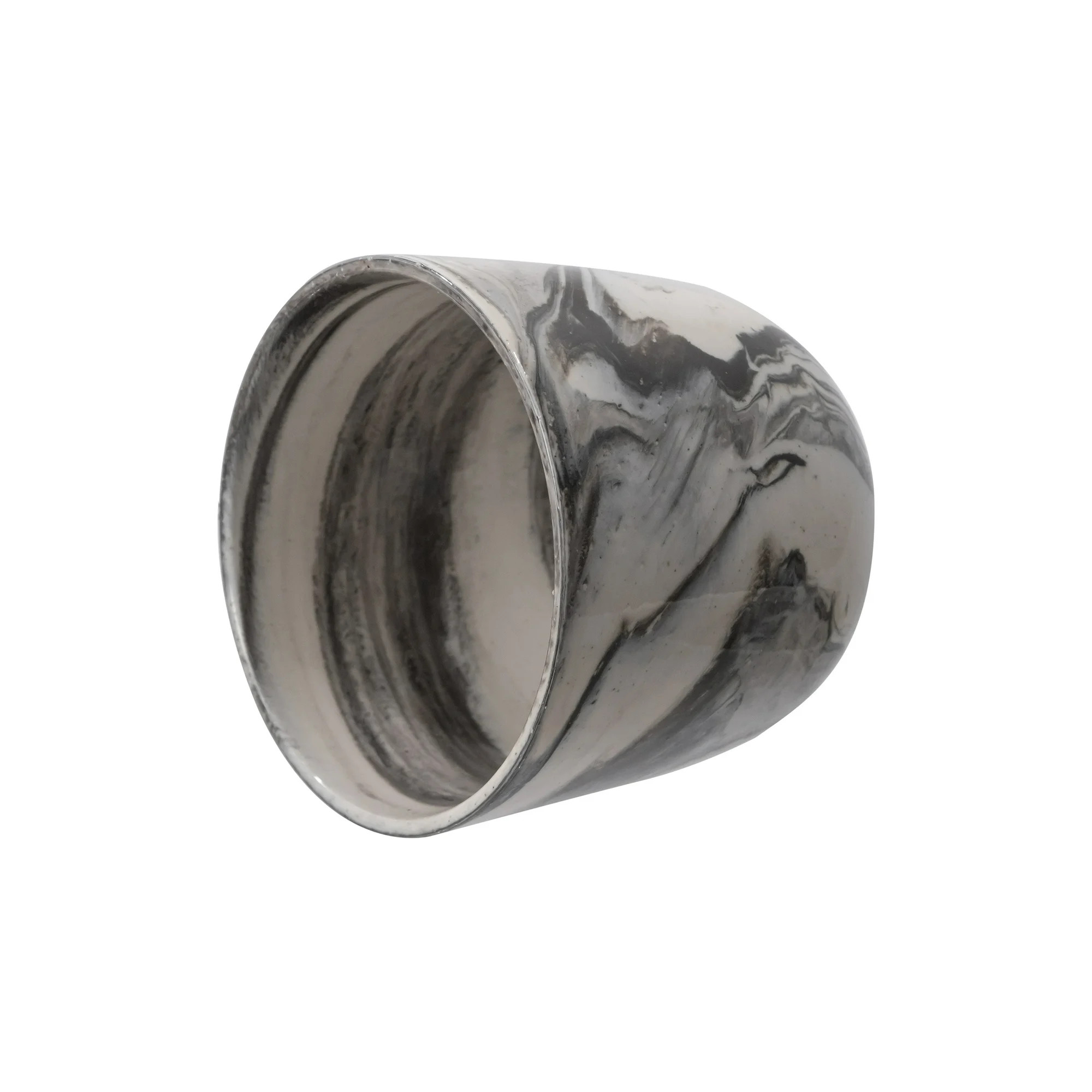 Mainstays Paxton 6.3" x 6.3" x 5.7" Round Black Ceramic Planter | Walmart (US)