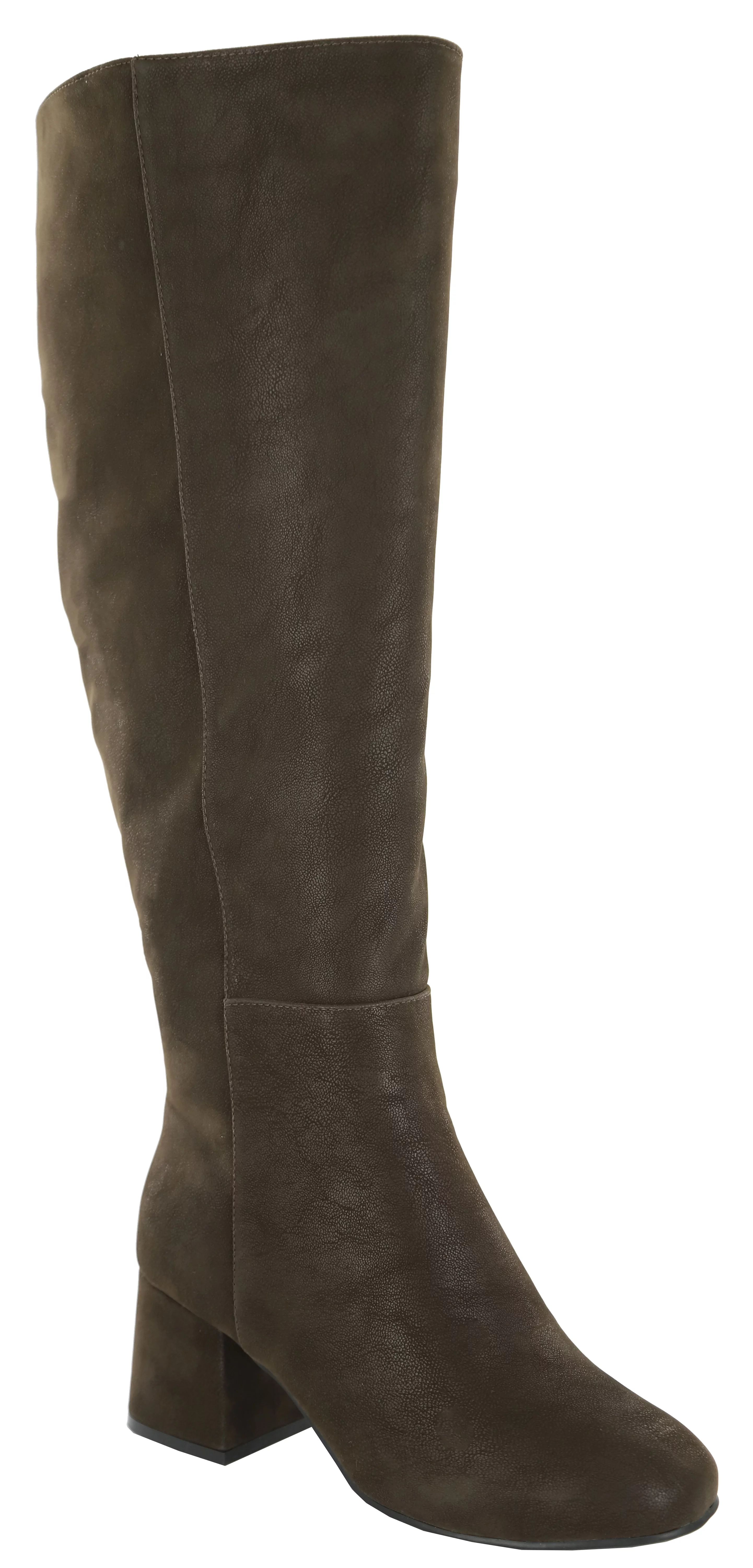 Eloquii Elements Women's Wide Calf Block Heel Dress Boots - Walmart.com | Walmart (US)