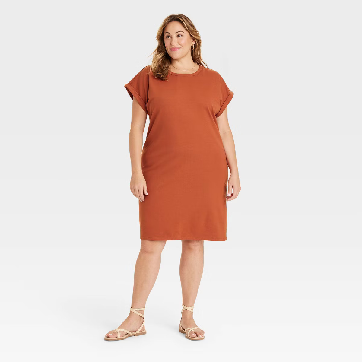 Women's Short Sleeve Knit Mini T-Shirt Dress - Ava & Viv™ | Target