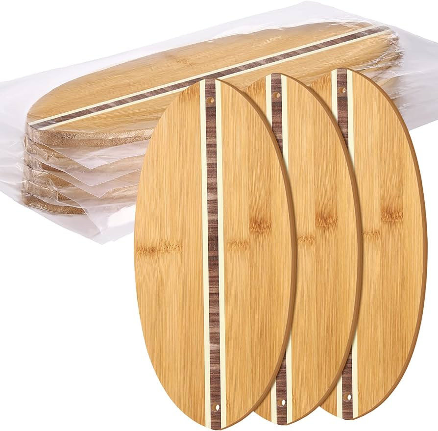Didaey 6 Pcs 14.5 x 6 Inch Bamboo Surfboard Cutting Board Surf Board Shaped Wood Serving and Cutt... | Amazon (US)