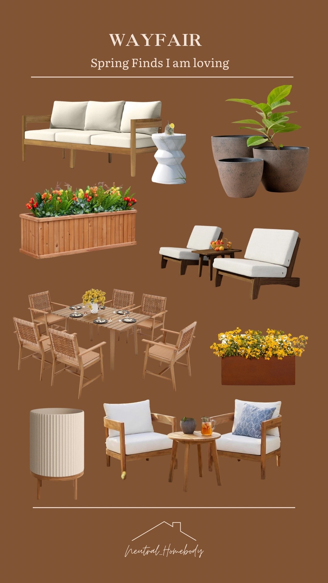 #ad @Wayfair spring finds I am loving

#wayfair #wayfairpartner #wishyouwerehere #outdoor