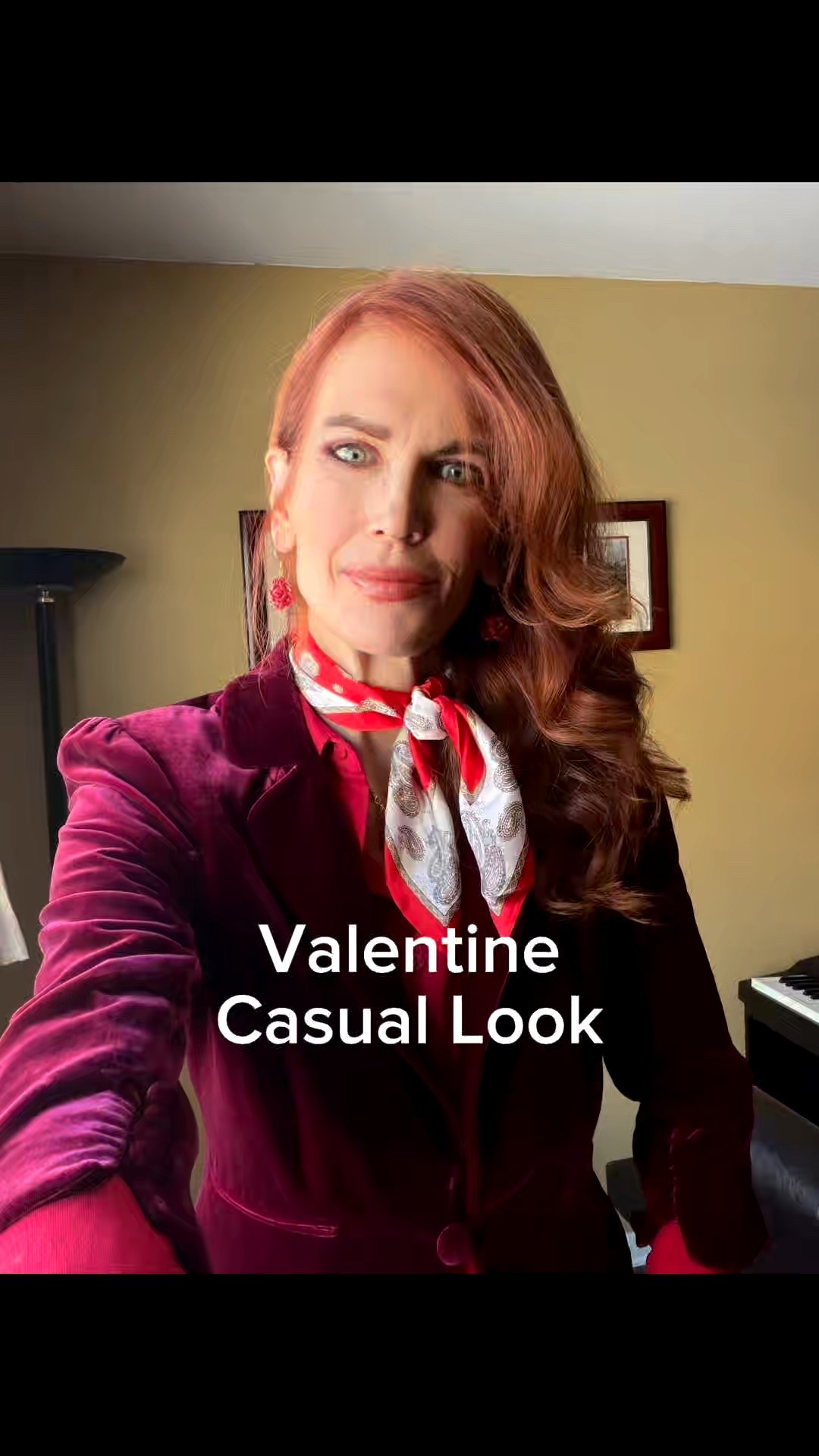 Thrifted velvet blazer size 4 
Red button down small
Straight jeans @kutfromthekloth


#LTKValentine #LTKSeasonal #LTKdayinmylife