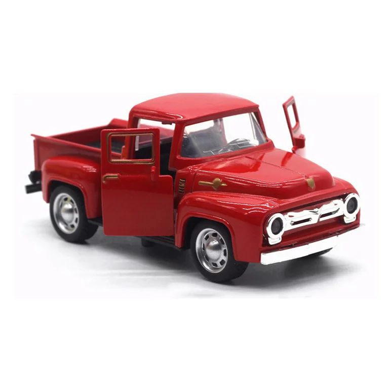 Red Toy Truck Christmas New Year Decoration Products For Children Car Model Metal Vehicle With Mo... | Walmart (US)