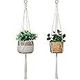 ALLADINBOX Macrame Plant Hanger 2 PCS 40 Inch Indoor Outdoor Hanging Planter Basket Flower Pot Ho... | Amazon (US)