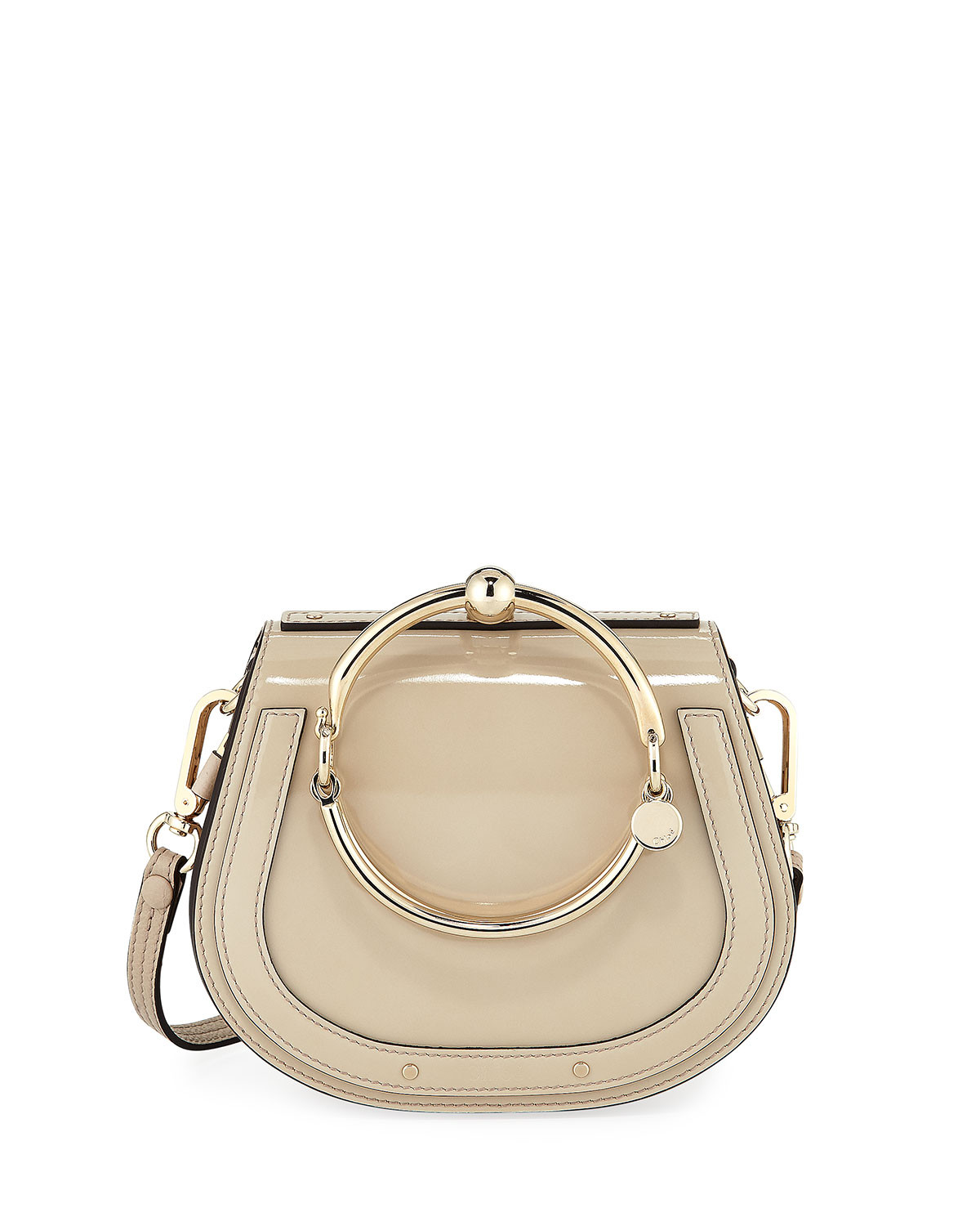 Nile Small Metallic Leather Bracelet Bag | Bergdorf Goodman
