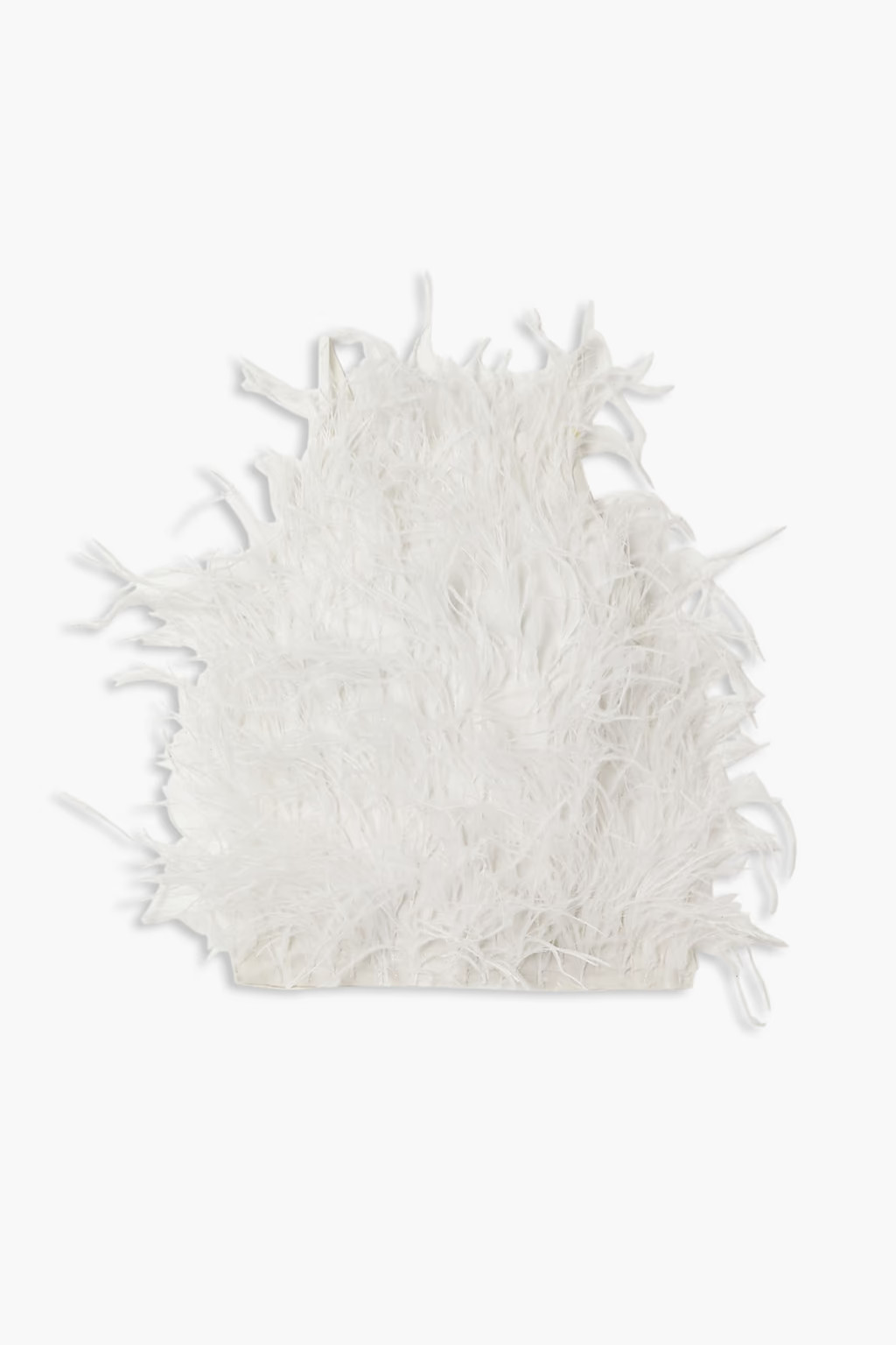 Joey open-back feather-embellished crepe de chine top | The Outnet (US and CA)