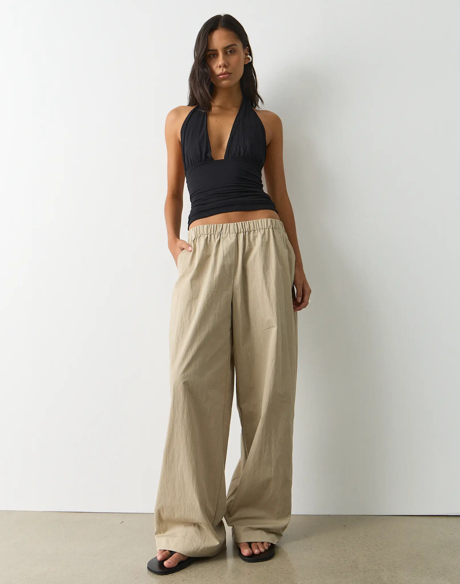 Mid Rise Elastic Waist Pant | Glassons (Australia)