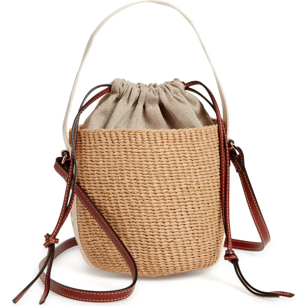 Chloé Woody Basket Bucket Bag in White at Nordstrom | Nordstrom
