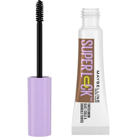 Maybelline Super Lock Brow Glue Tinted Eyebrow Gel, Medium Brown, 0.23 fl oz | Walmart (US)
