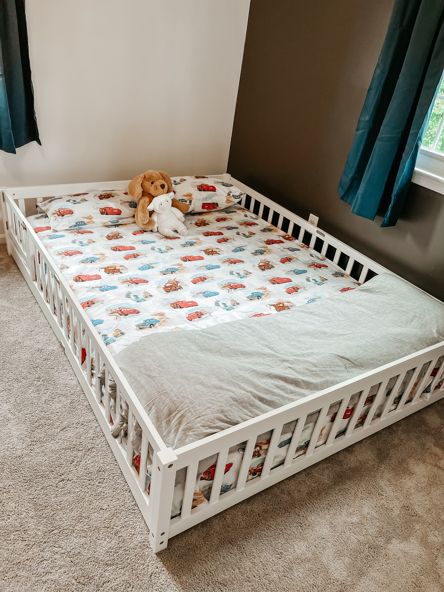 Magic bed? We finally got my son a floor bed and he has slept ALL NIGHT for over a week now, starting on night one!

I think the key might be the 2 inch foam pad that we added, it’s really comfortable. 

Toddler bed, floor bed, foam mattress pad, Disney cats bed sheets, stuffed lamb, toddler boy room inspo

#LTKhome #LTKkids #LTKFind