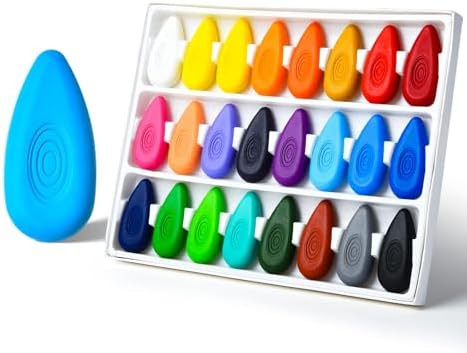 Four Candies Toddler Crayons 24 Count, Non Toxic Washable Crayons for Toddlers 1-3, Unbreakable E... | Amazon (US)