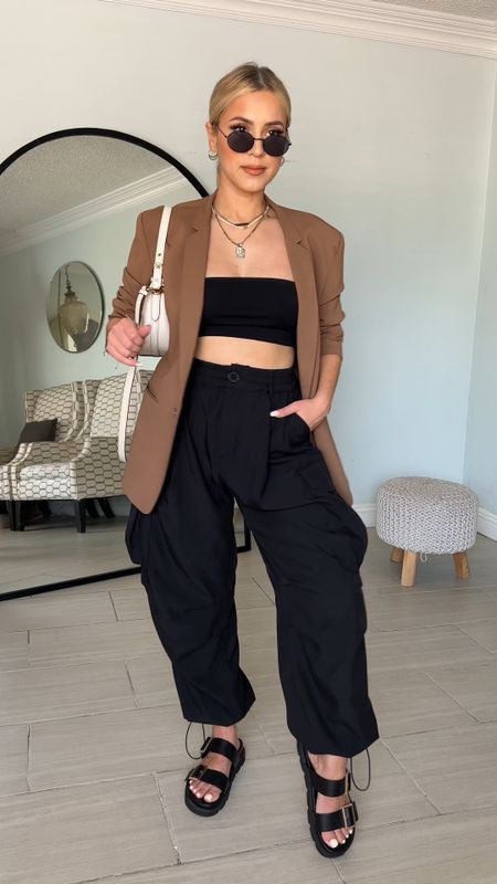 Pants are from Zara (sold out). The ones I linked are nearly identical eye on them and love them! They are in oversized, comfy, baggy fit. I would size down.

#LTKunder100 #LTKstyletip #LTKunder50