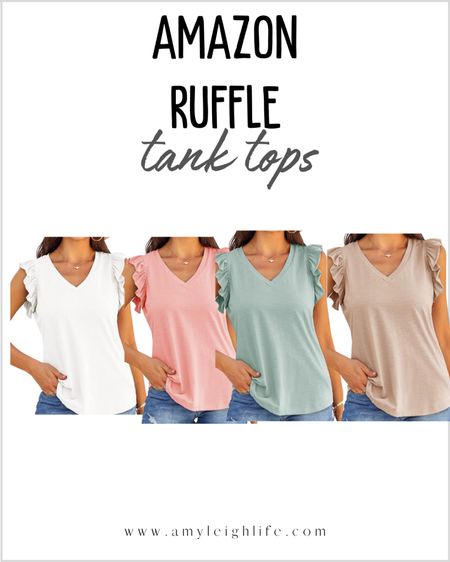 The cutest ruffle tanks from Amazon. Currently under $20 and comes in more colors. 

Amazon blouse, blue blouse, black blouse, floral blouse, blouses for work, green blouse, long sleeve blouse, short sleeve blouse, sleeveless blouse, pink blouse, purple blouse, red blouse, satin blouse, silk blouse, floral, spring blouse, womens blouse, white blouse, work blouse, tops, tops for women, summer tops, amazon tops, tank tops, spring tops, cute amazon tops, amazon summer tops, amazon fashion tops, amazon womens tops, amazon basic tops, amazon spring tops, bow top, bluet top, cute tops, casual tops, cream top, button up blouse, button up top, dressy tops, amazon date night top, embellished top, lace top, white lace top, peplum top, pink top, tops form women, tops amazon, summer tops, womens tops, outfit inspo with Amy 

#amyleighlife
#tank

Prices can change. 

#LTKFindsUnder50 #LTKStyleTip #LTKSummerSales