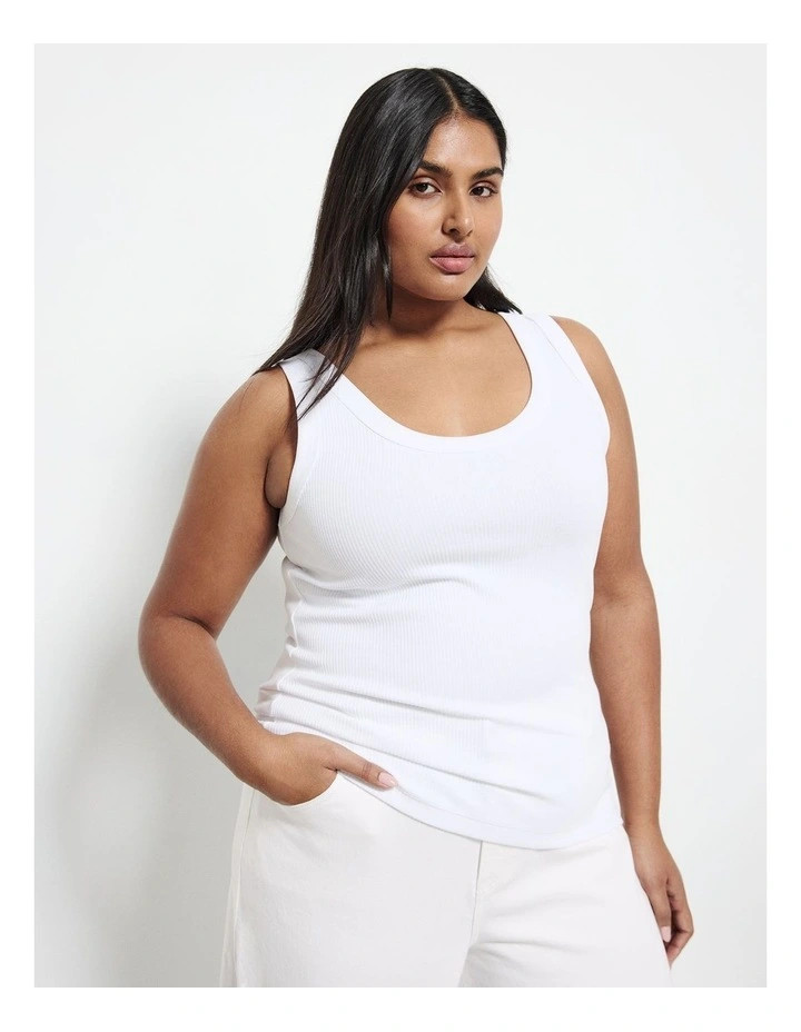 CommonryThe Cotton Rib Tank in White | Myer