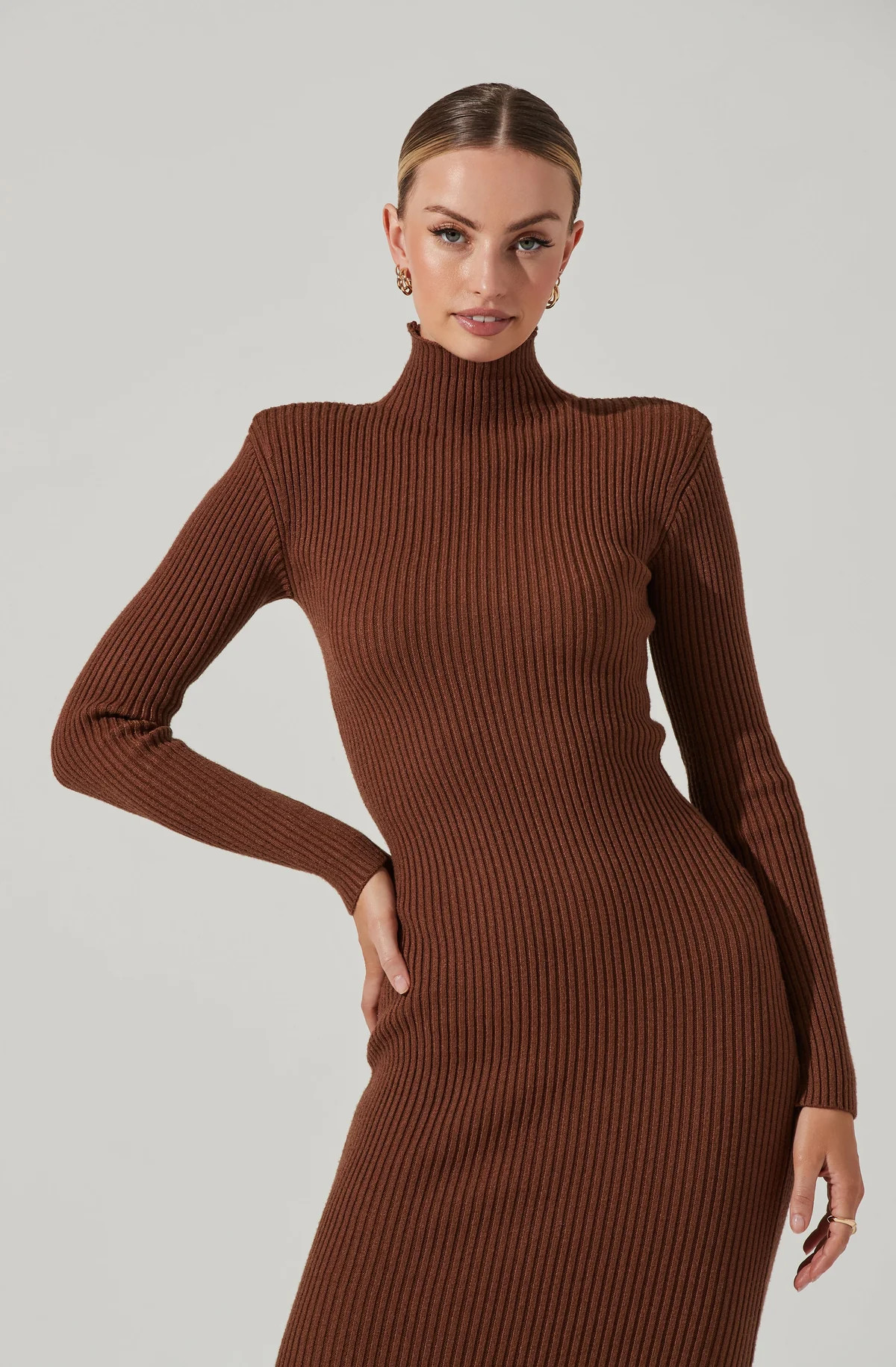 Abilene Long Sleeve Turtleneck Sweater Midi Dress | ASTR The Label (US)
